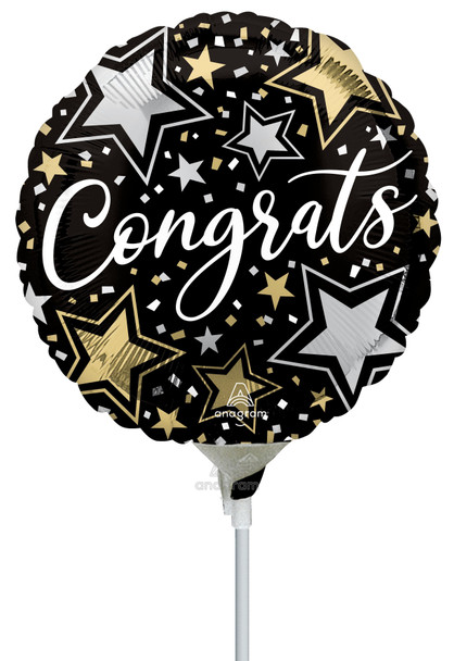 9"A Congrats Stars flat Air-Fill  (10 count)