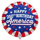 18"A Happy 250th Birthday America flat (10 count)