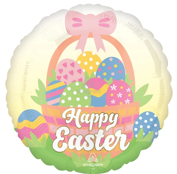 18"A Happy Easter Egg Basket flat (10 count)