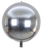 40"B Sphere Silver flat (5 count)