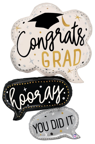 57"S Congrats Grad Speech Bubbles Pkg  (1 COUNT)
