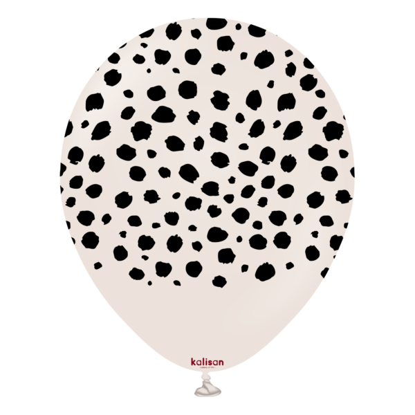 12"K Safari Cheetah Prints White Sand w. Black (25 count)