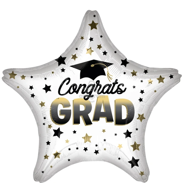 19"A Congrats Grad Diffused Ombre flat (10 count)