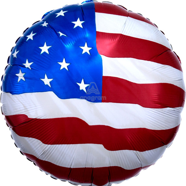 18"A American Flag Flying Colors flat (10 count)