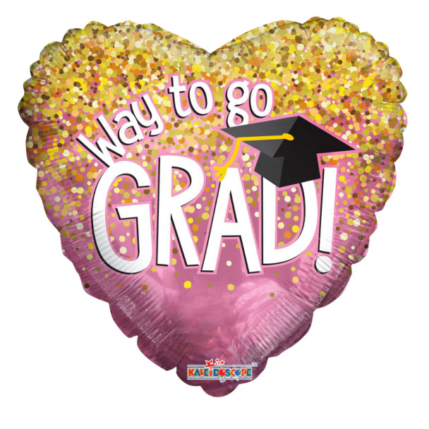 18"C Way to Go Grad Pink Pkg (10 COUNT)