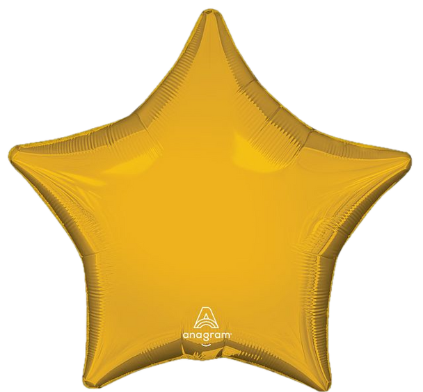 19"A Star Gold Metallic flat (10 count)