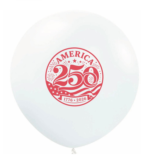 24"B Happy 250 Years America RED flat (1 COUNT)