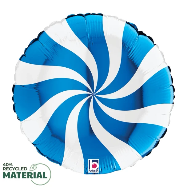 18"S Candy Swirl White and Blue Pkg (5 COUNT)