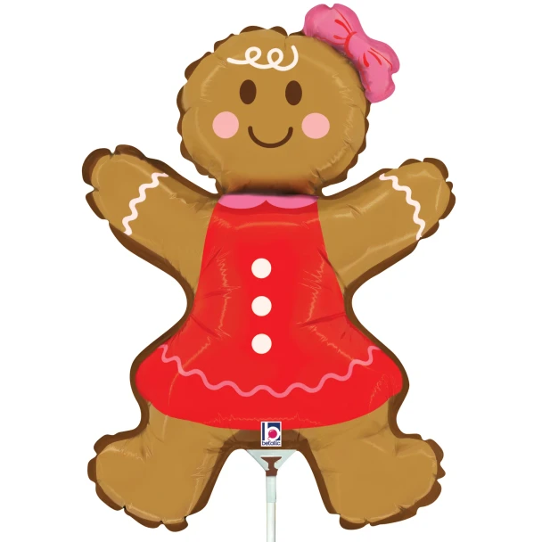 14"S Christmas Gingerbread Woman flat Air-Fill (10 count)