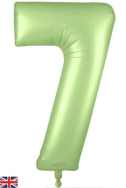 34"O Satin Pastel Pistachio 7 pkg (1 count)