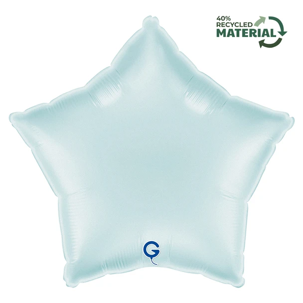 18"S Star Satin Pastel Blue Pkg (5 COUNT)