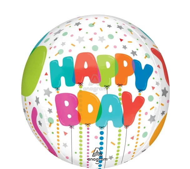 16"A Happy BDay Bash Orbz Pkg (5 count)