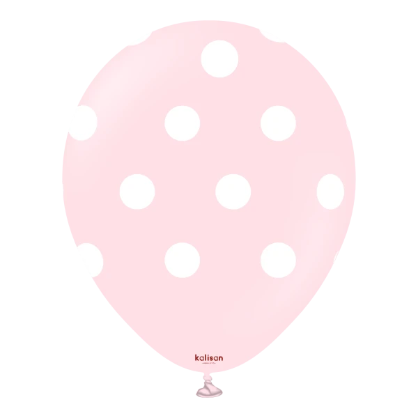 12"K Polka Dot Light Pink with White (25 count)