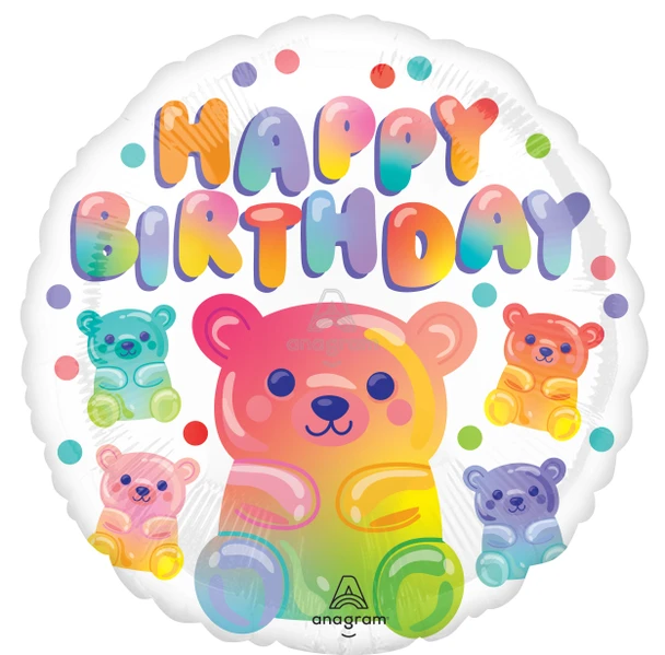 18"A Happy Birthday Gummy Bear Pkg (5 COUNT)