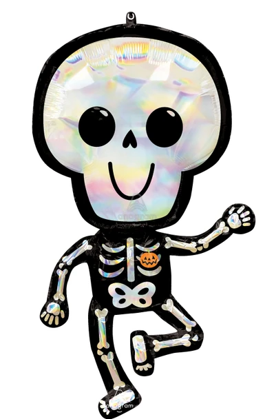 37"A Skeleton Bare Bones Holographic Pkg (5 count)