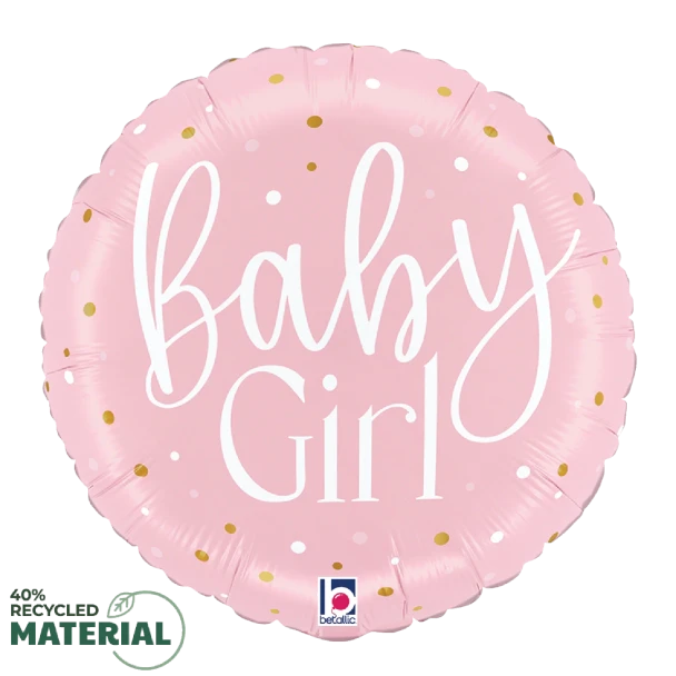18"S Baby Girl Pink Dots Pkg (5 count)