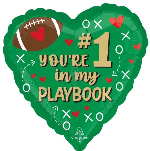 18"A #1 In My Playbook Red Zone Pkg (5 count)