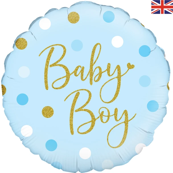 18"O Baby Boy Blue Holographic Pkg (5 count)