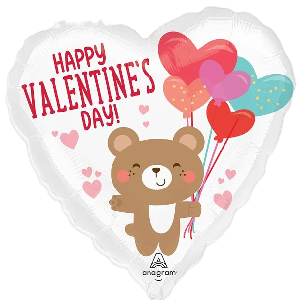 18"A Happy Valentine's Day Bear Hug Pkg (5 count)