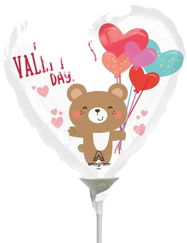 9"A Happy Valentine's Day Bear Hugs Air-Fill flat (10 count)