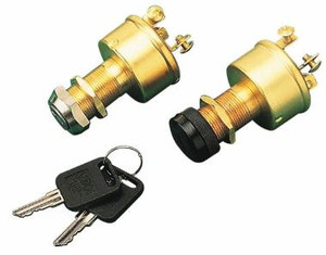 Sea-Dog Line Brass 3-Position Key Switch - Sea-Dog Line (420350-1)