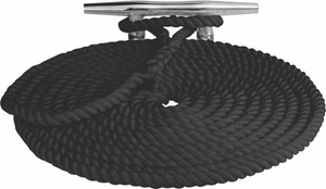 Sea-Dog Line Twisted Nylon Line 3/8"X10' Black (301110010Bk-1)
