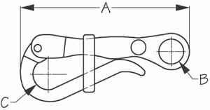 Sea-Dog Line Bronze Pelican Hook 4" (189780)