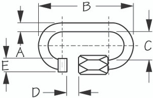 Sea-Dog Line Stainless Steel Quick Link 4-3/4" (153014)