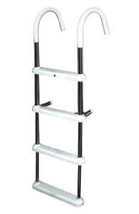 T.H. Marine 4-Step Gunwale 11" Hook Ladder Stainless Steel (Dmt4-11)