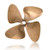 Johnson Propeller Co., Inc. 13X14 Nibral Four Blade Left Hand Rotation 1 1/8 Oj 4-Force (1236B)