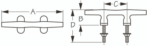 Sea-Dog Line Crm Zinc Clt 4 W/1/4 Zinc Pltd (044204)