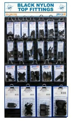 Sea-Dog Line Black Nylon Top Fittings Dsply (916012)