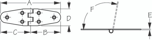Sea-Dog Line Stainless Steel Round Hinge 1-1/2"X5-3/8" - Sea-Dog Line - 201725 (201725-1)