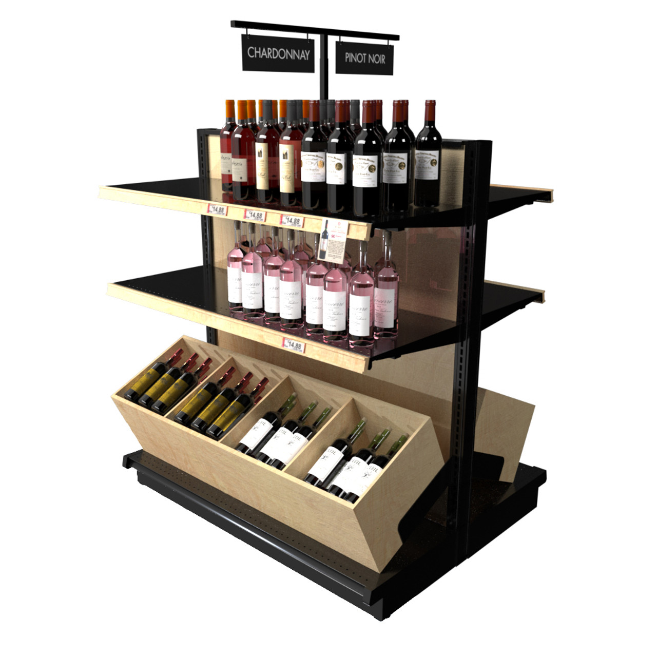 Liquor Store Shelving Wood Commercial Wine Racks DGS Retail