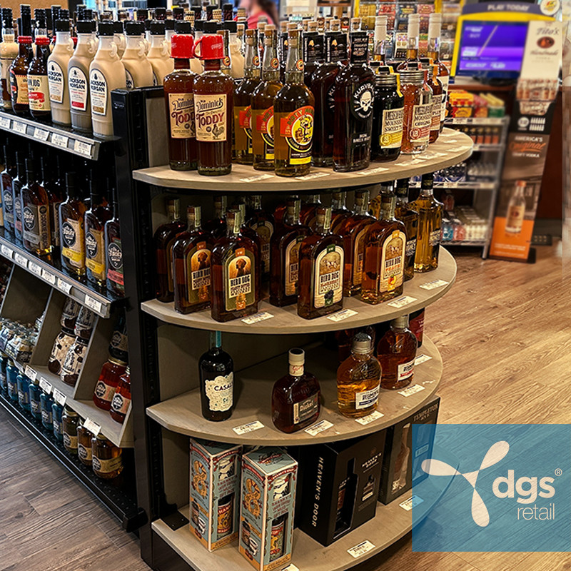Liquor Store Shelving | Retail Wooden Wine Rack Display | DGS Retail