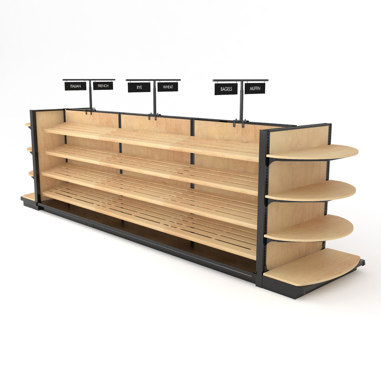 Bread, Pastry, Bakery Display With 32 Wooden Shelves DGS Retail