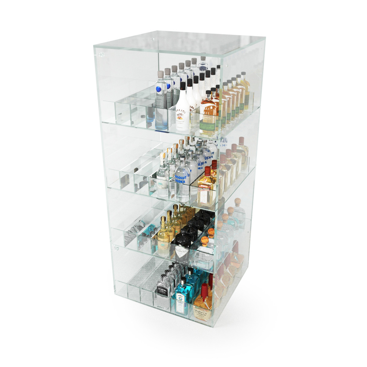 PALB12 Mini Liquor Bottle Display Stand: Perfect for C-Store Checkout Counters PALB12 Mini Liquor Bottle Display Stand: Perfect for C-Store Checkout Counters