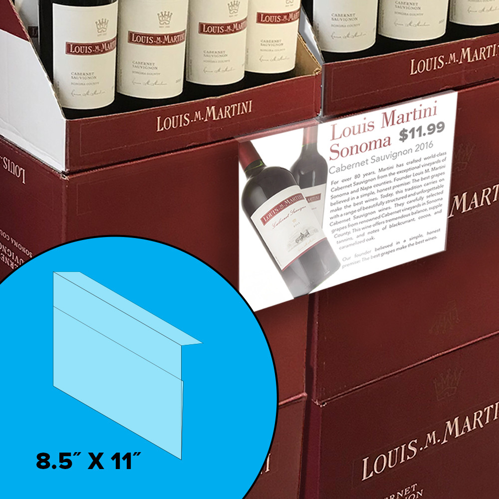 Acrylic Stack Sign Versatile Acrylic Sign Holder for Beer & Wine Case Floor Stack Displays ...