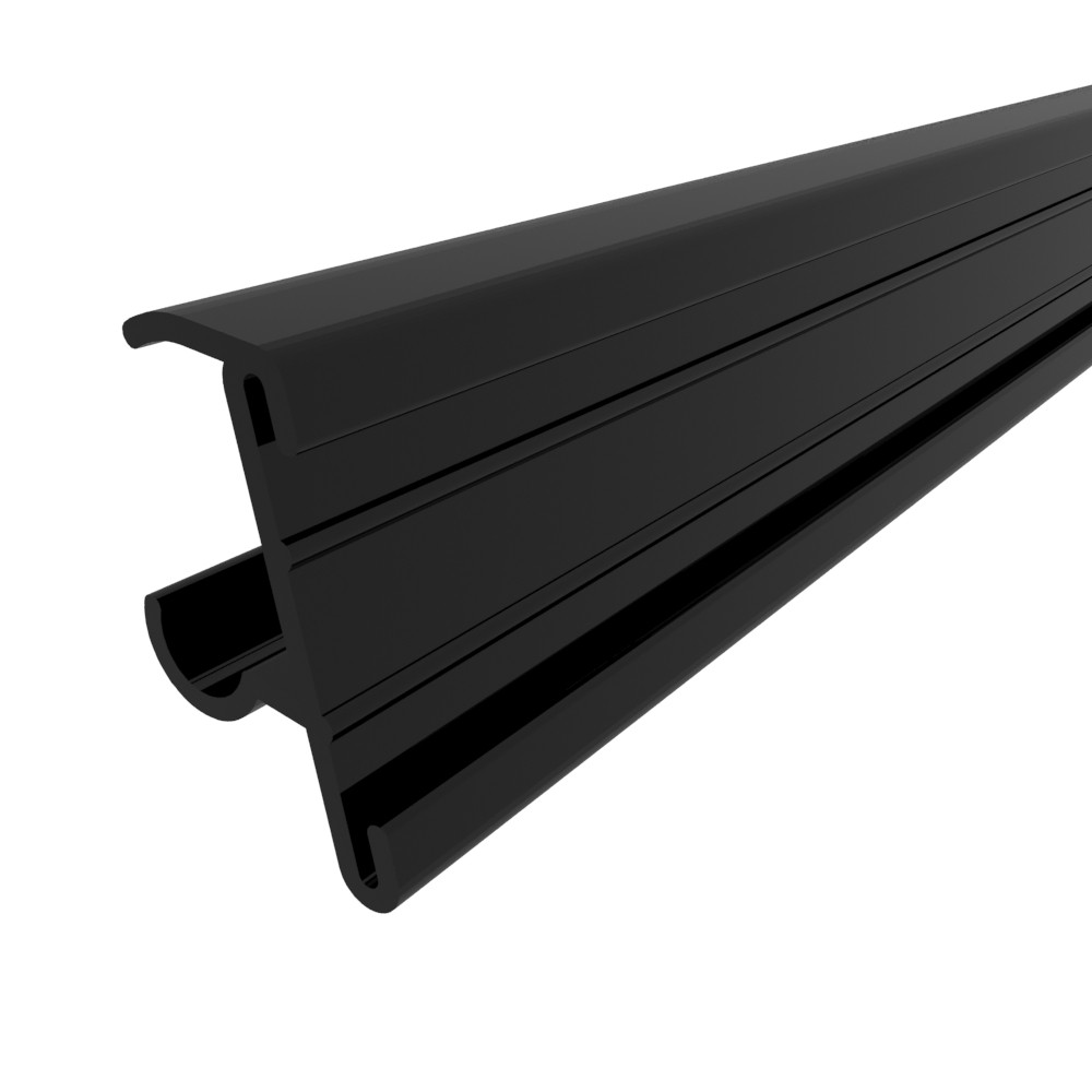 C-Store Black Plastic Label Holder | Double Wire Cooler Shelves