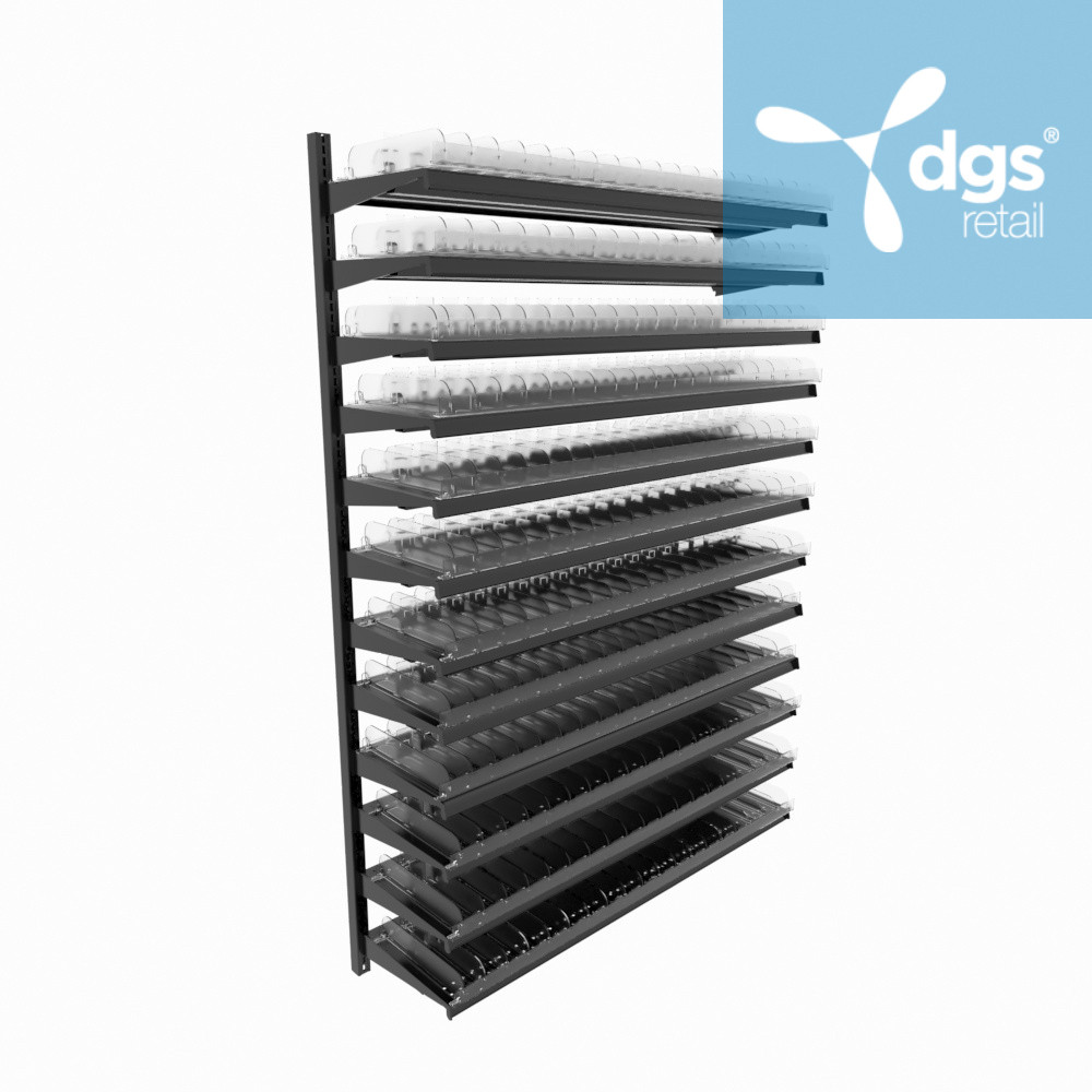 CostSaver Cigarette Display Rack With 12 Shelves and Pushers 48W | DGS ...