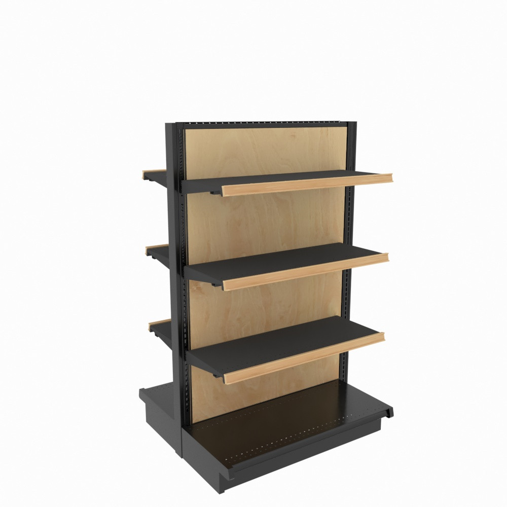 Wood Gondola Double-Sided Island Display With 8 Shelves 36W | DGS