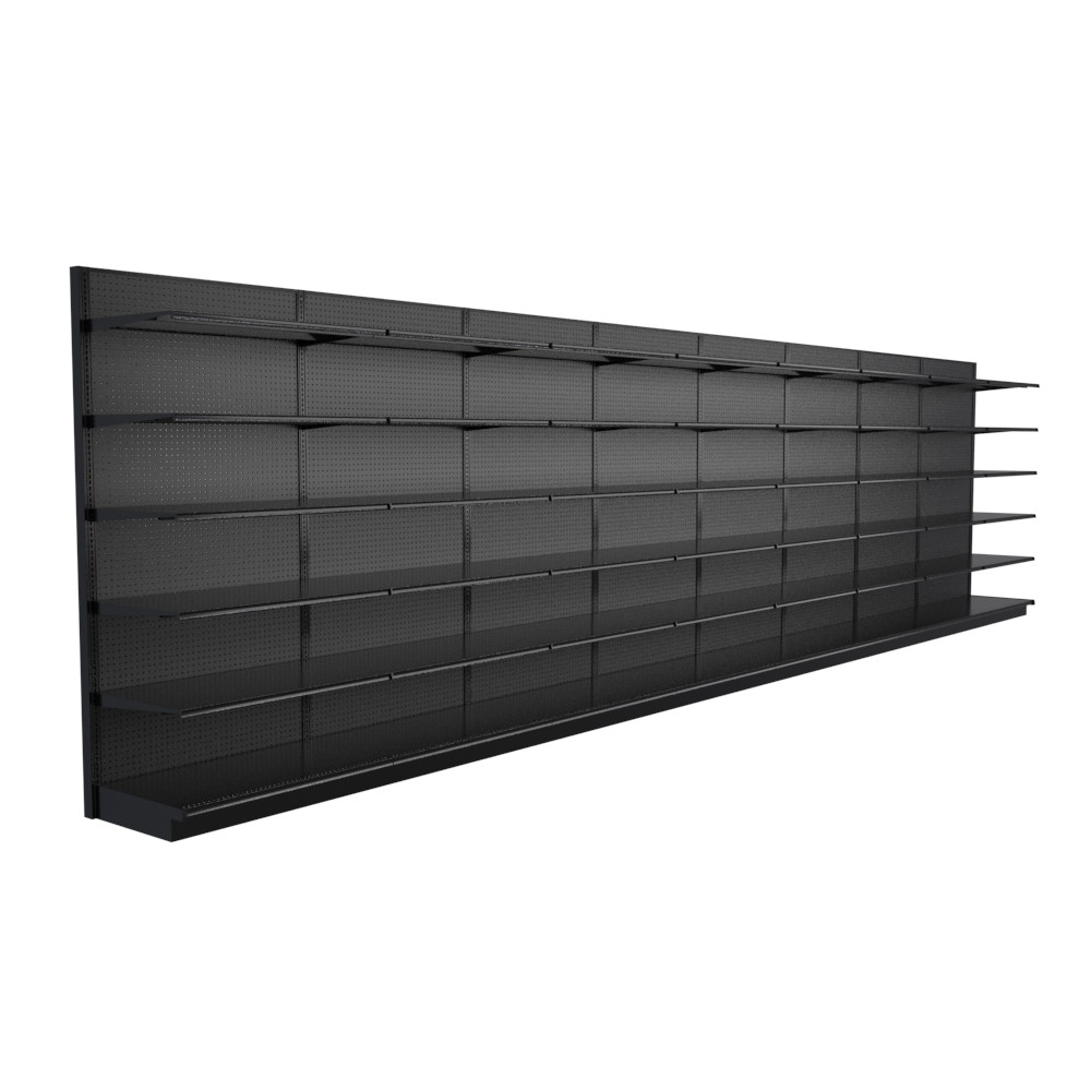 Lozier 32ft Black Gondola Shelving - 96