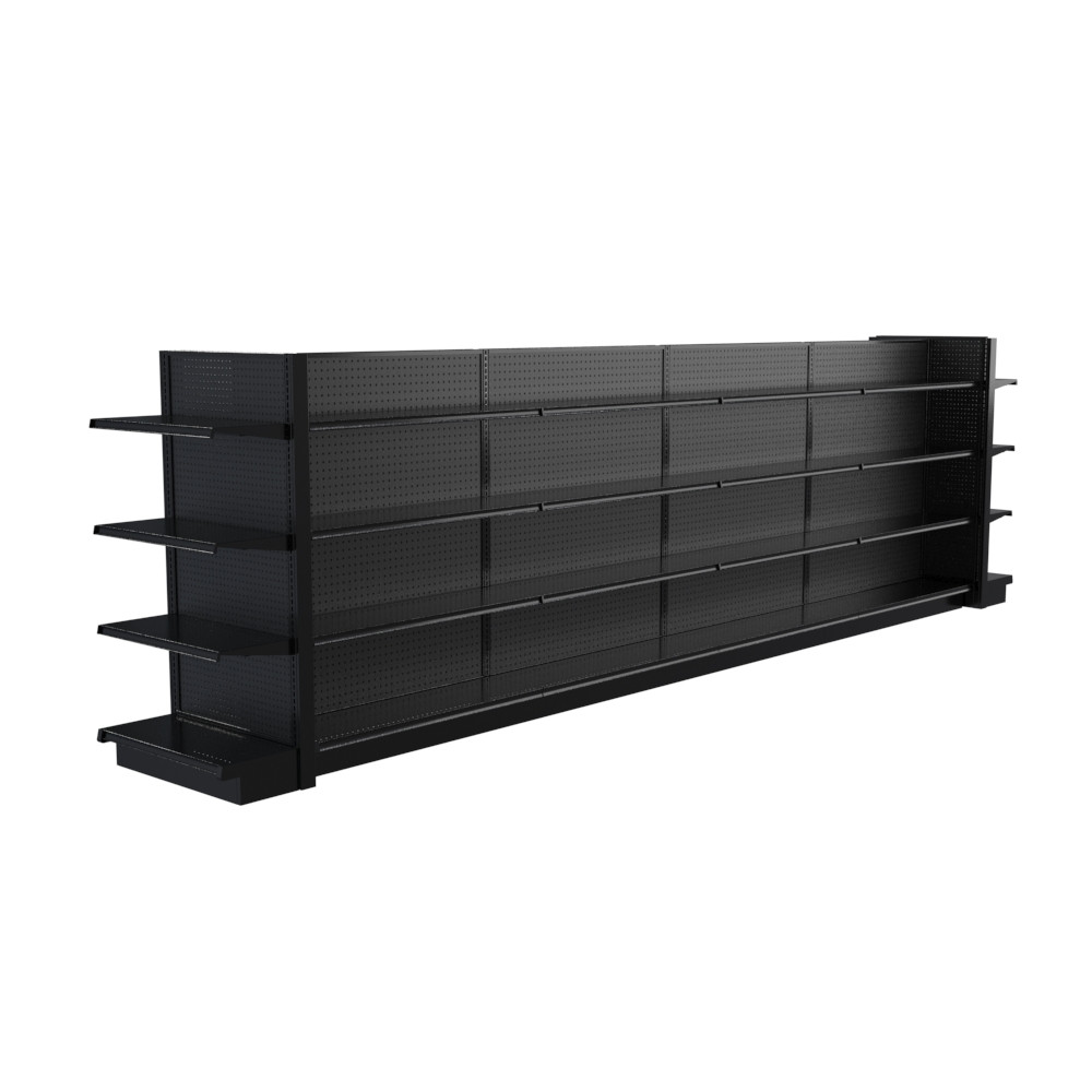 ategisシェルフ Black Gondola Shelving for Narrow Aisles – 19ft Wide, 13