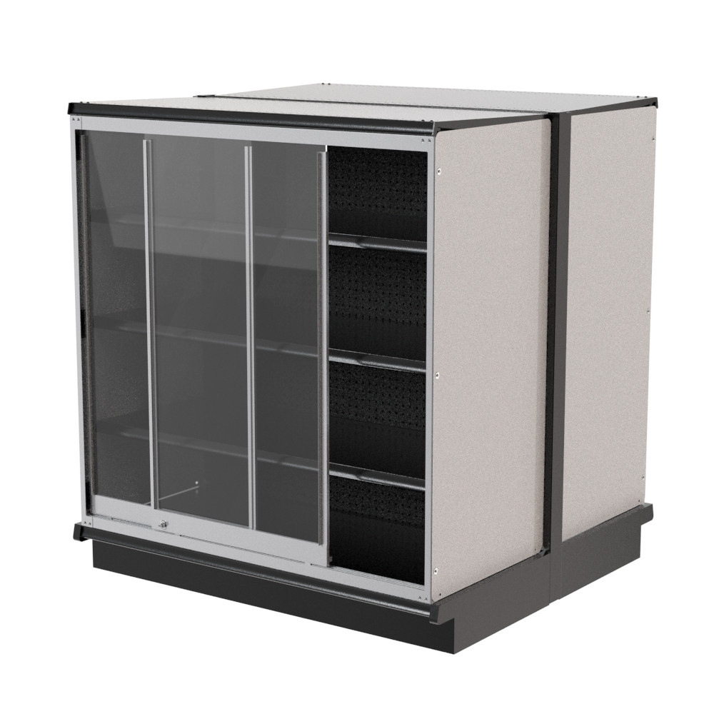 Lozier 4-Foot Wide Double-Sided Gondola Security Case with