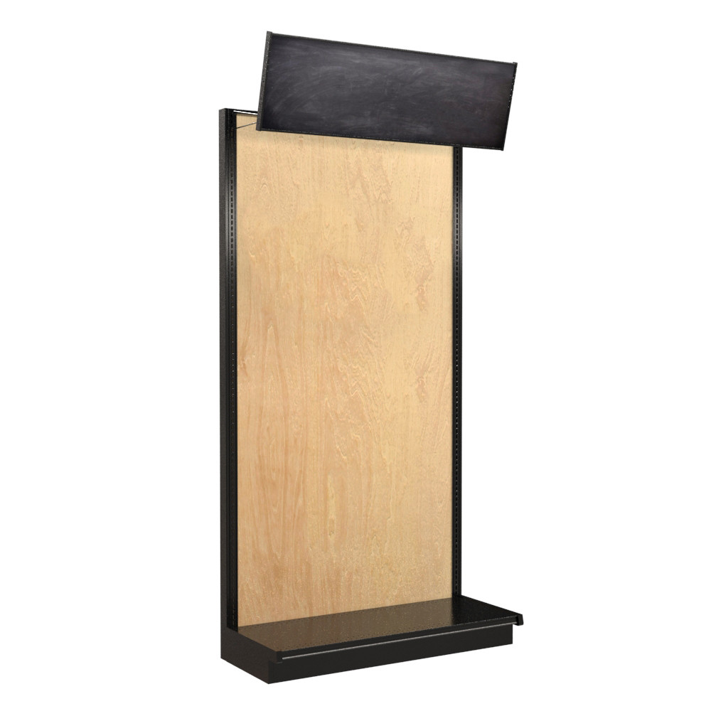 Wine & Spirits Wall Shelving Display With Header, 48