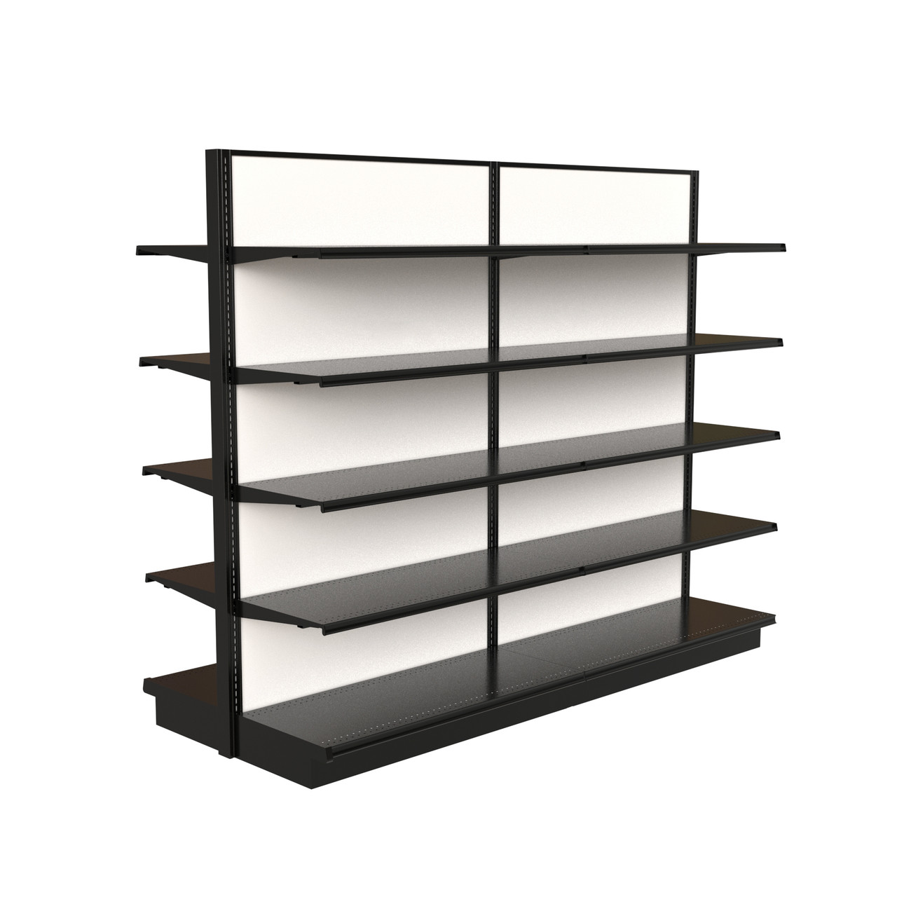 Lozier Island Gondola Shelving Unit with 20 Shelves White Marteck