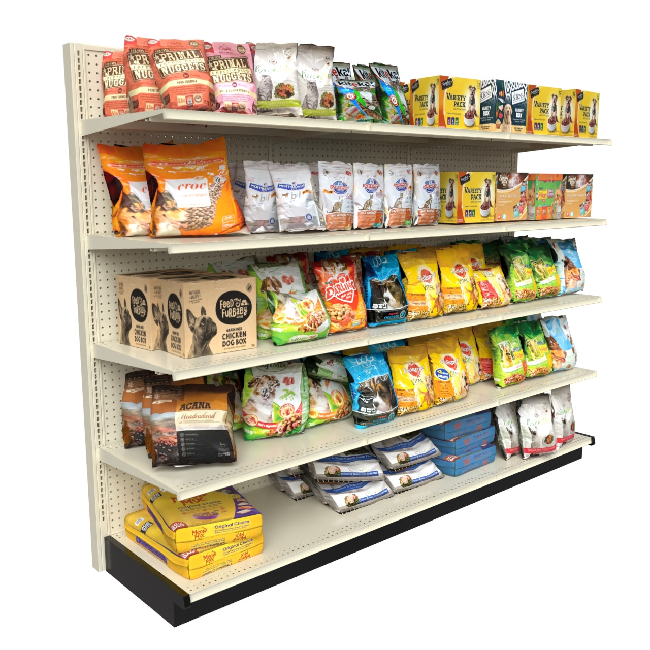 Lozier Platinum Gondola Shelving Single Sided Display 9FT 84H 25D