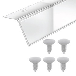 Heavy Duty Flip-Up Plastic Shelf Edge Sign Holder Strip 2