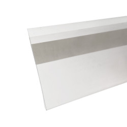 Large Shelf Edge Label Holder with an Adhesive back for displaying wine talker price tags and sale signs at retail convenience stores Large Shelf Edge Label Holder with an Adhesive back for displaying wine talker price tags and sale signs at retail convenience stores