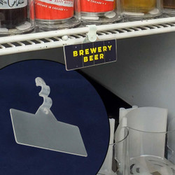 Cooler shelf tag holder. Cooler shelf tag holder.